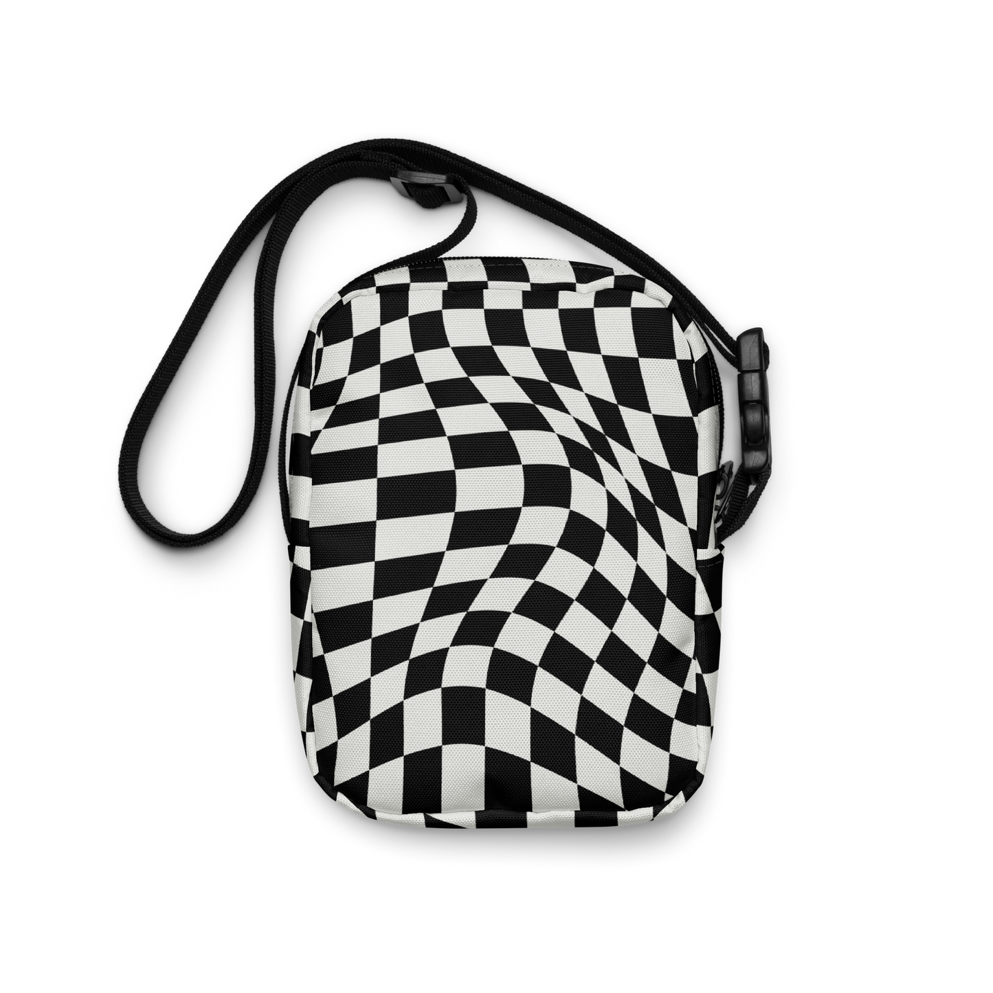 Wavey Checkered Crossbody Bag