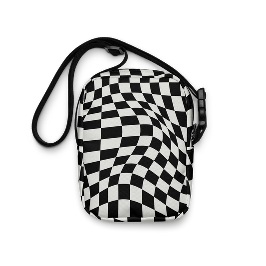 Wavey Checkered Crossbody Bag