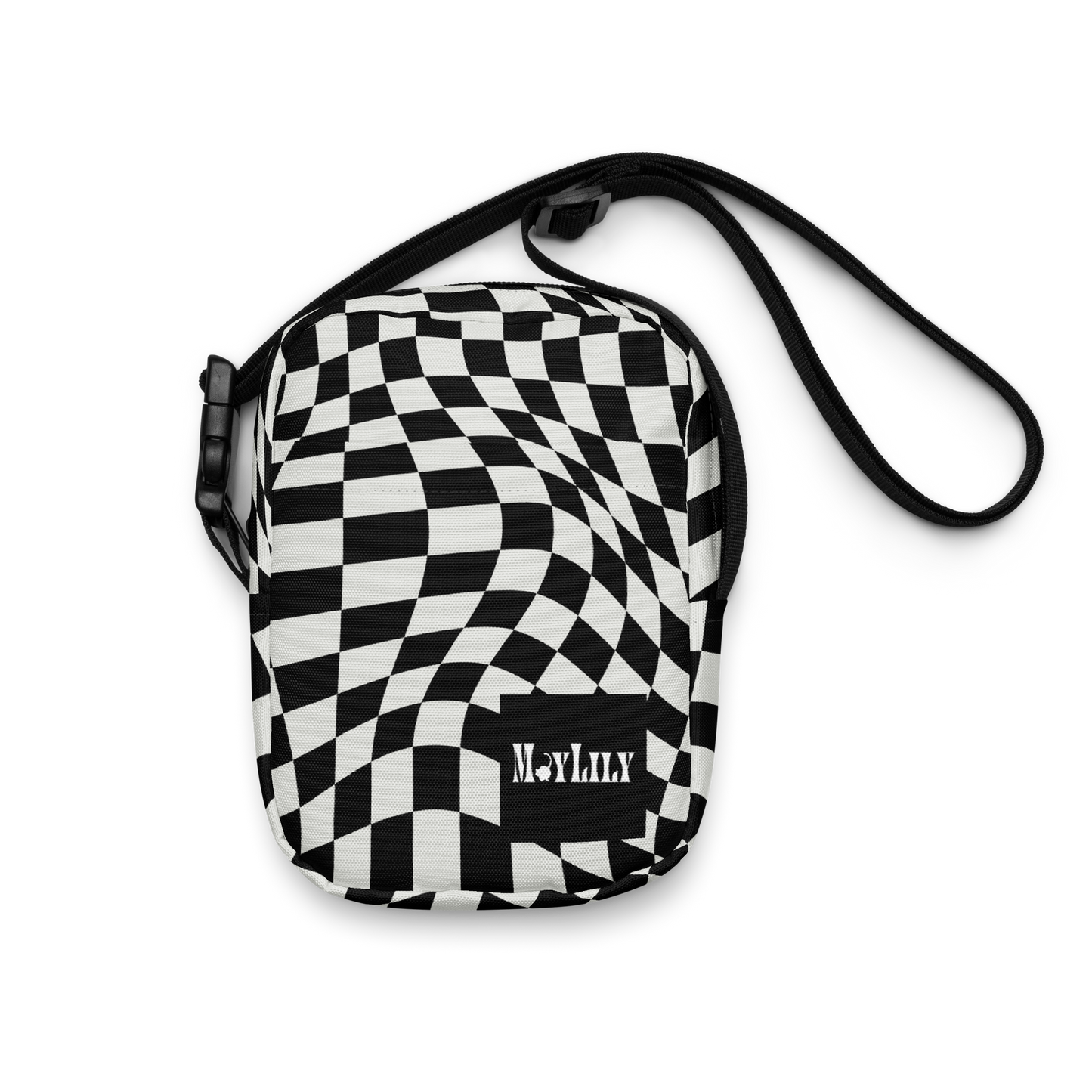 Wavey Checkered Crossbody Bag